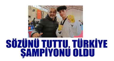SÖZÜNÜ TUTTU, TÜRKİYE ŞAMPİYONU OLDU