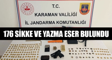 176 SİKKE VE YAZMA ESER BULUNDU