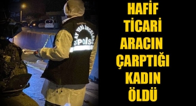 HAFİF TİCARİ ARACIN ÇARPTIĞI KADIN ÖLDÜ