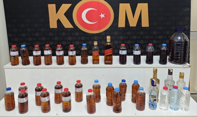 Kırşehir'de 119 şişe sahte içki ele geçirildi