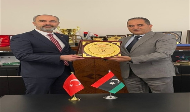 TÜSF Başkanı Mutlu Türkmen'den, Libya Öğrenci Sporları Federasyonuna ziyaret