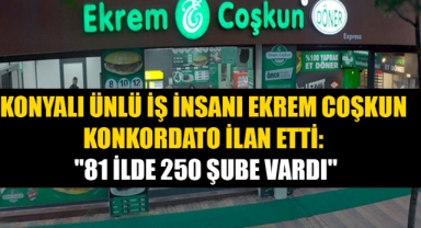 Konyalı Ünlü İş İnsanı Ekrem Coşkun Konkordato İlan Etti: 