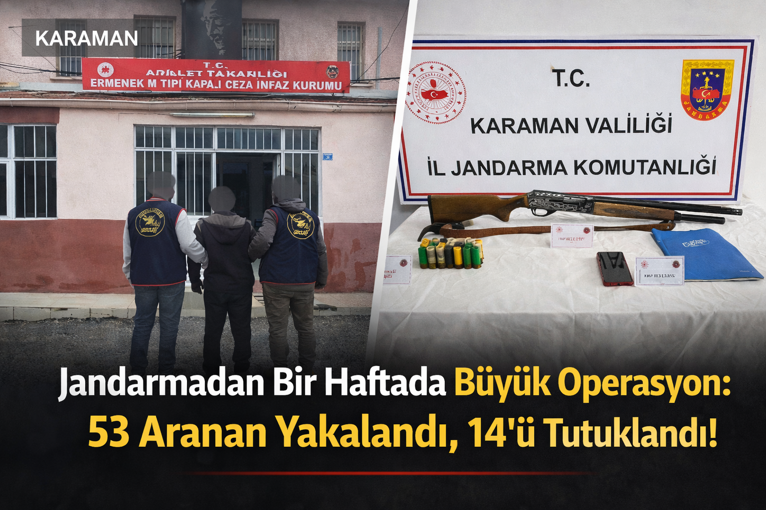 Jandarmadan Bir Haftada Büyük Operasyon: 53 Aranan Yakalandı, 14'ü Tutuklandı!