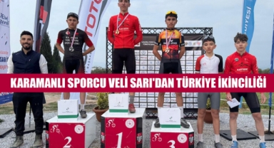 KARAMANLI SPORCU VELİ SARI'DAN TÜRKİYE İKİNCİLİĞİ
