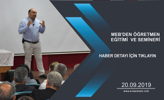 MEB'DEN ÖĞRETMEN EĞİTİMİ VE SEMİNERİ